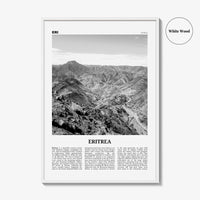 Eritrea Print Black and White, Eritrea Wall Art, Eritrea Poster, Eritrea Photo, Eritrea Wall Decor, Country Art Print, Africa, Asmera