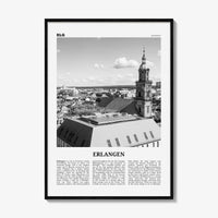 Erlangen Print Black and White, Erlangen Wall Art, Erlangen Poster, Erlangen Photo, Erlangen Wall Décor, Erlangen Map, Germany