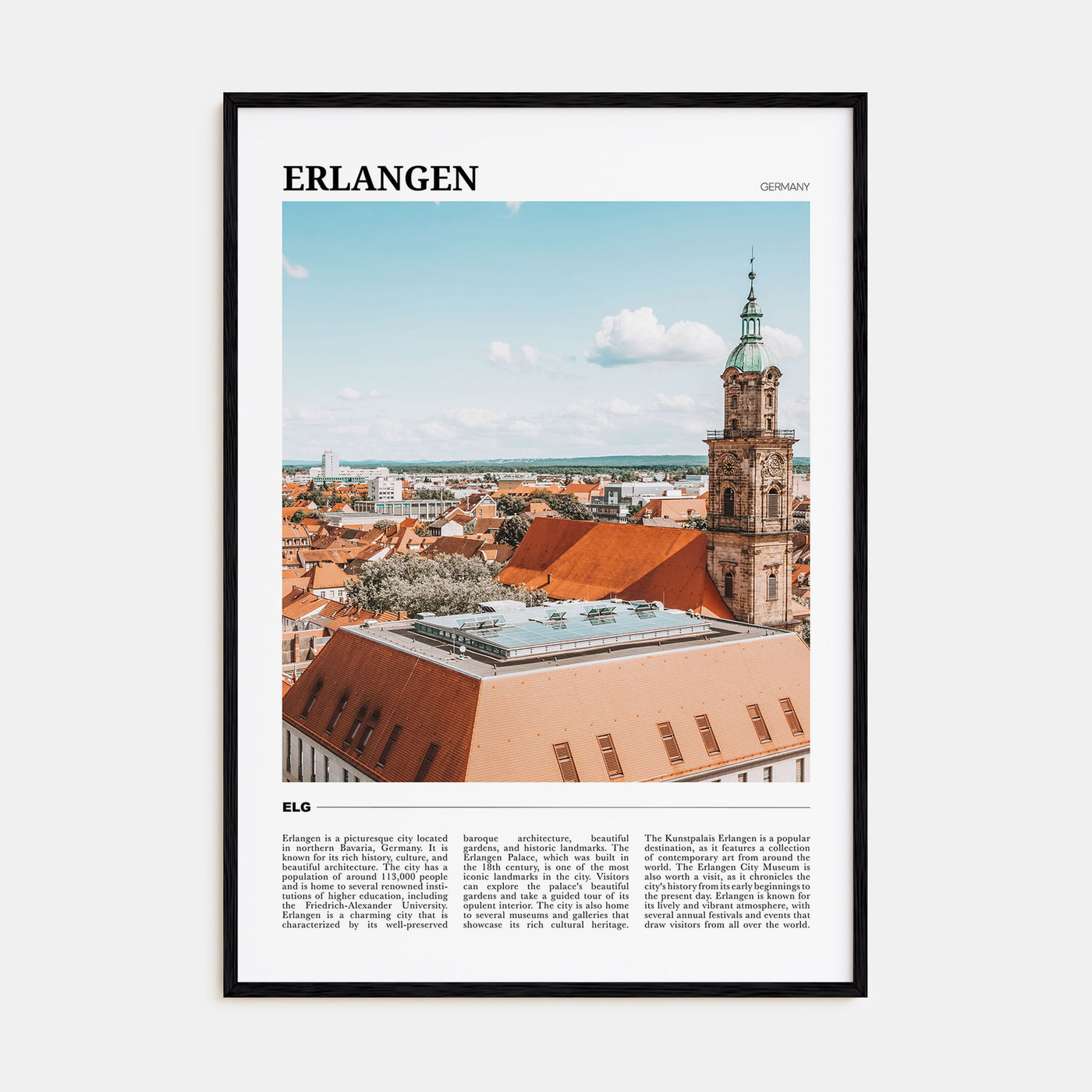 Erlangen Travel Color Poster