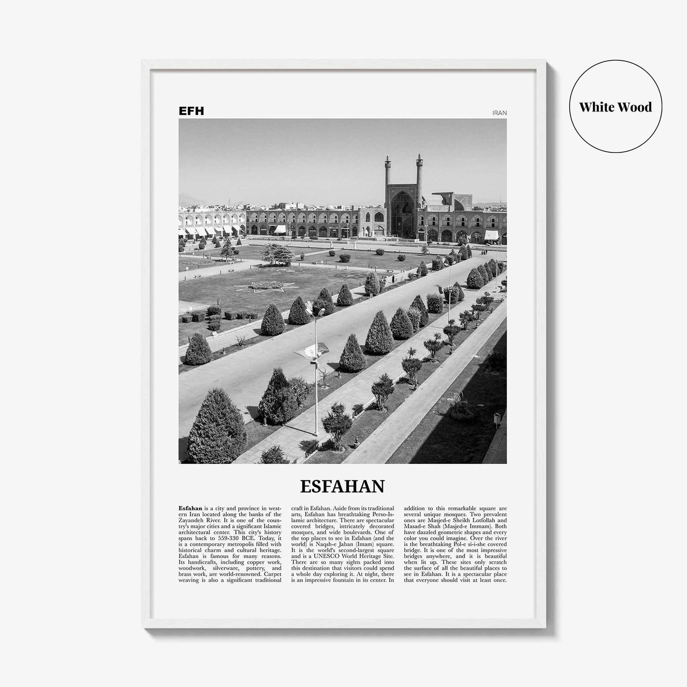 Esfahan Print Black and White, Esfahan Wall Art, Esfahan Poster, Esfahan Photo, Isfahan, Ispahan, Spahan, Sepahan, Hispahan, Iran, اصفهان