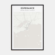 Esperance Map Portrait Poster
