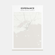 Esperance Map Portrait Poster