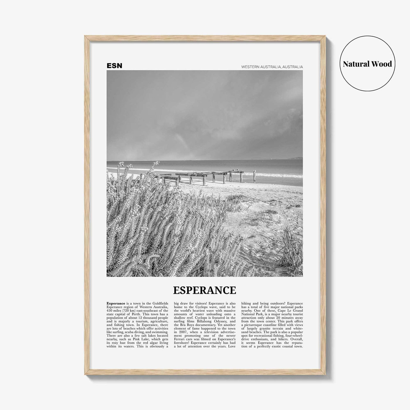 Esperance Print Black and White, Esperance Wall Art, Esperance Poster, Esperance Photo, Esperance Wall Décor, Western Australia, Australia
