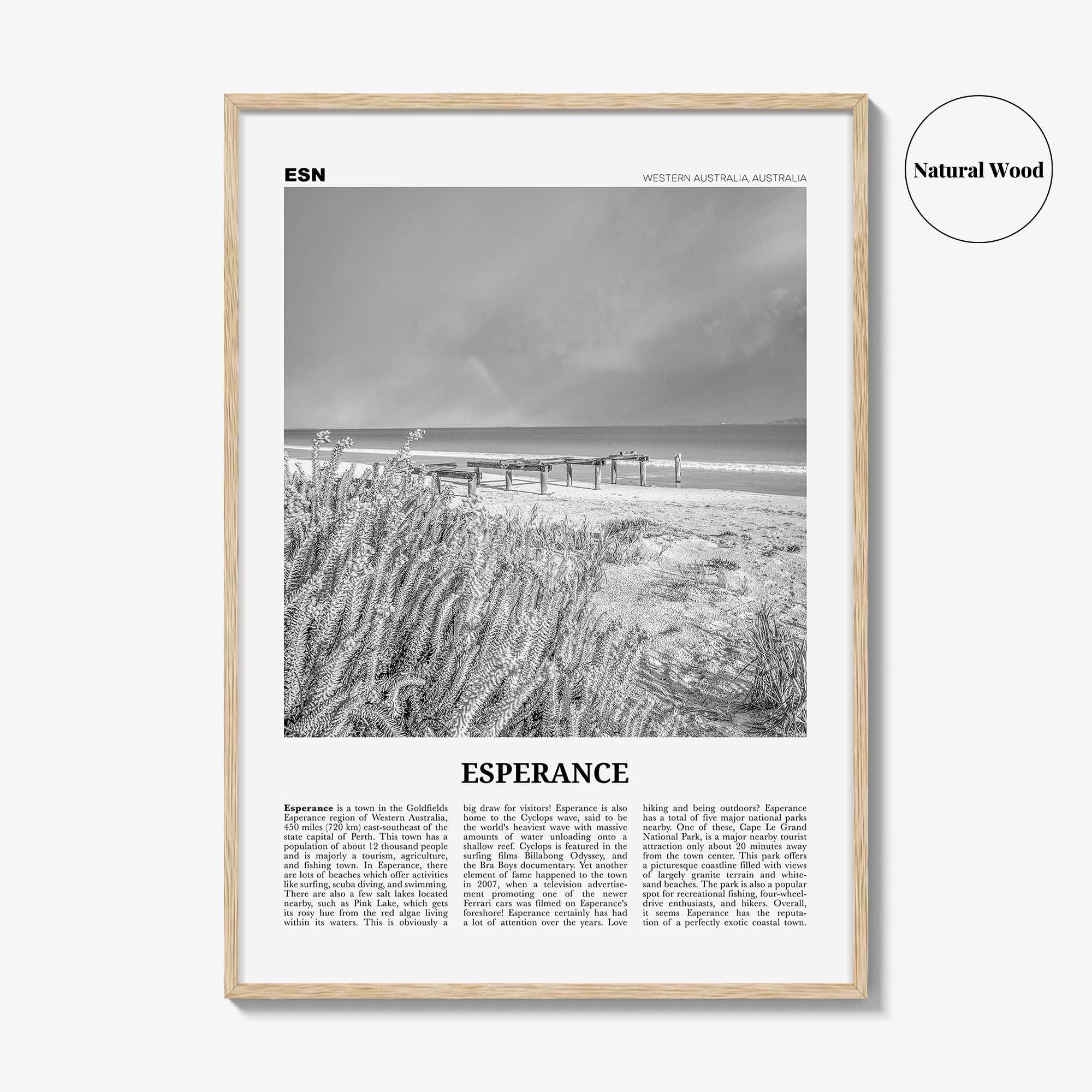 Esperance Print Black and White, Esperance Wall Art, Esperance Poster, Esperance Photo, Esperance Wall Décor, Western Australia, Australia