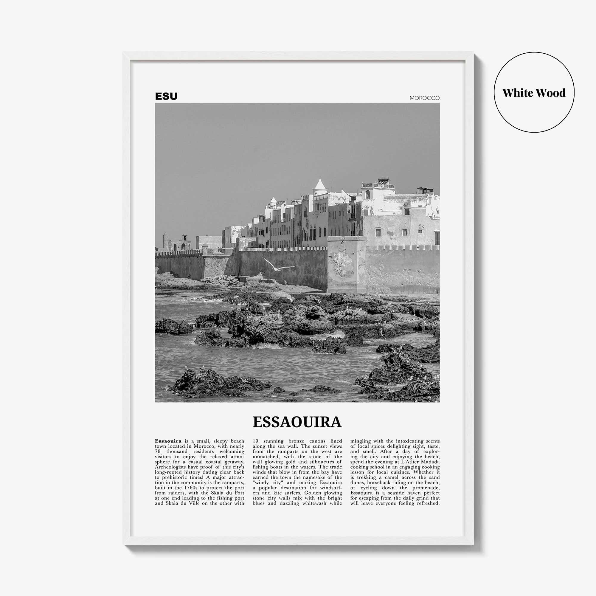 Essaouira Print Black and White, Essaouira Wall Art, Essaouira Poster, Essaouira Photo, Essaouira Wall Décor, Morrocco, الصويرة