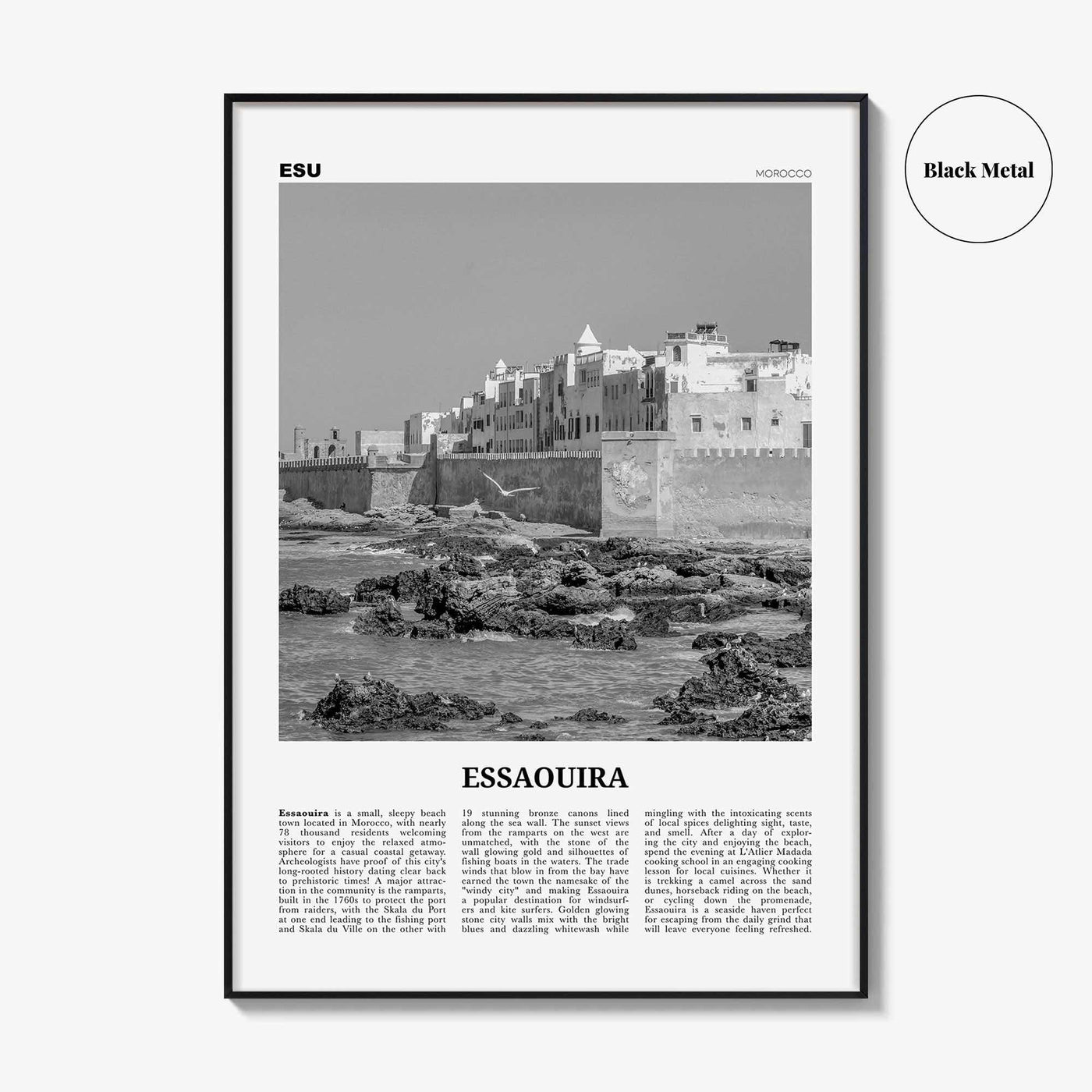 Essaouira Print Black and White, Essaouira Wall Art, Essaouira Poster, Essaouira Photo, Essaouira Wall Décor, Morrocco, الصويرة
