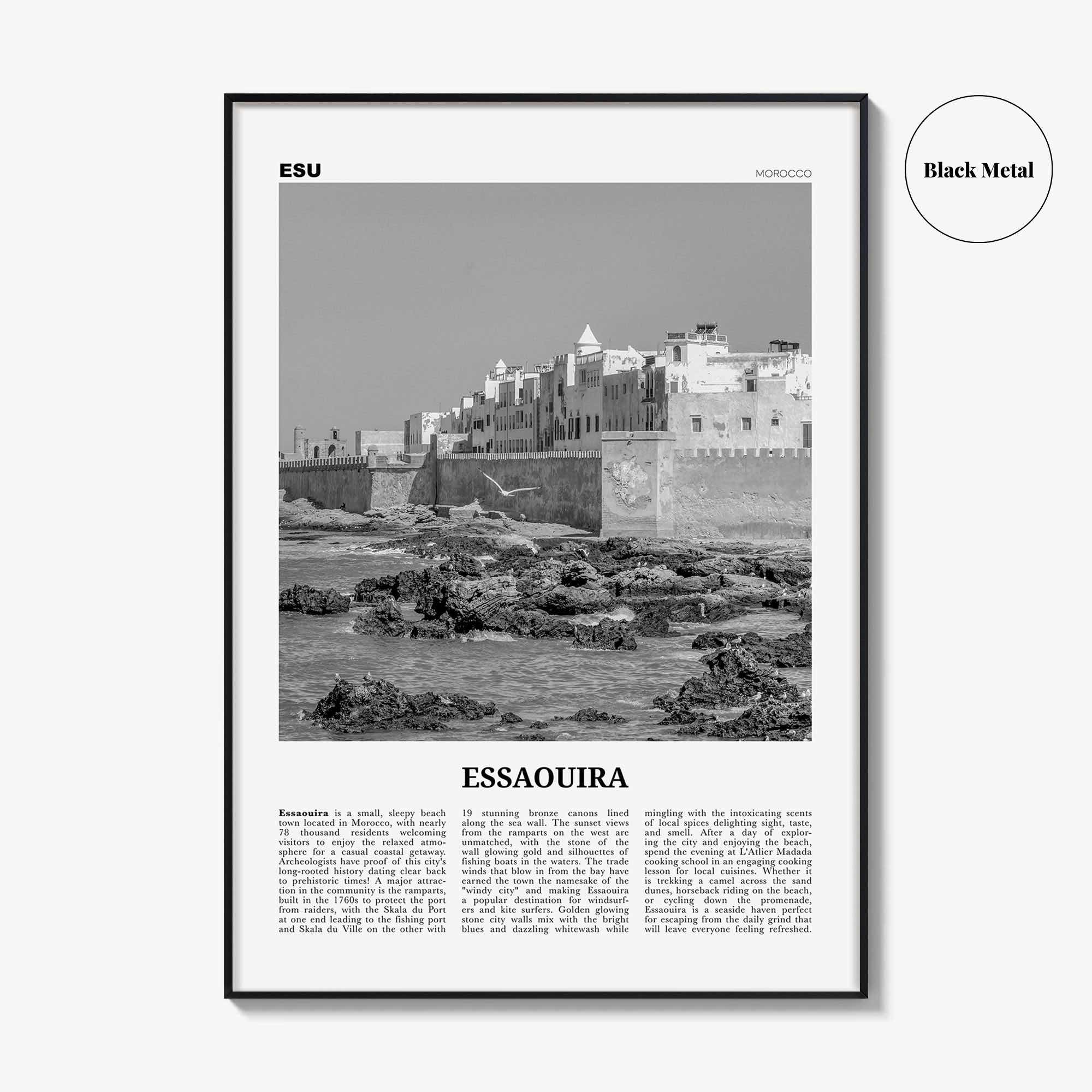 Essaouira Print Black and White, Essaouira Wall Art, Essaouira Poster, Essaouira Photo, Essaouira Wall Décor, Morrocco, الصويرة