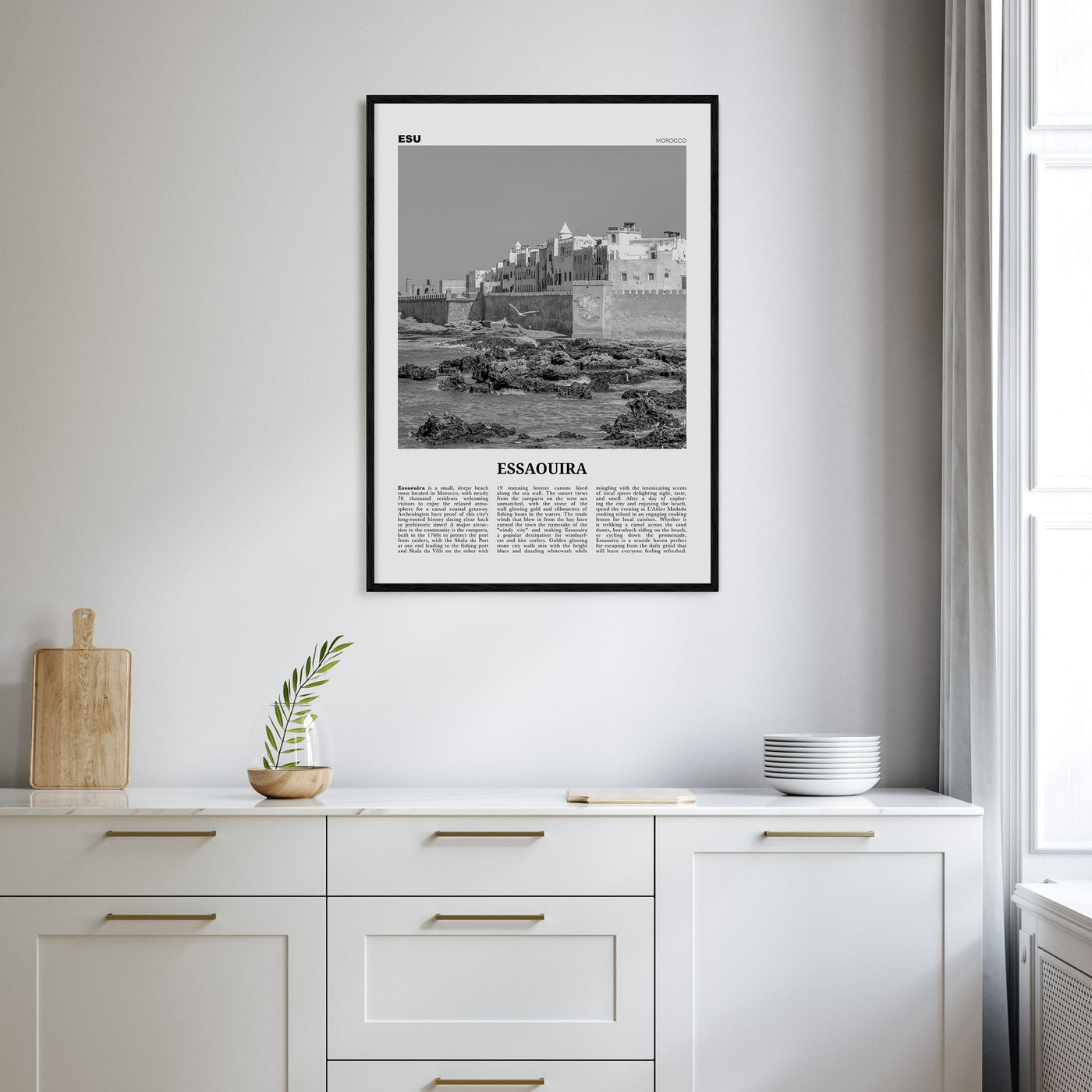 Essaouira Travel B&W Poster