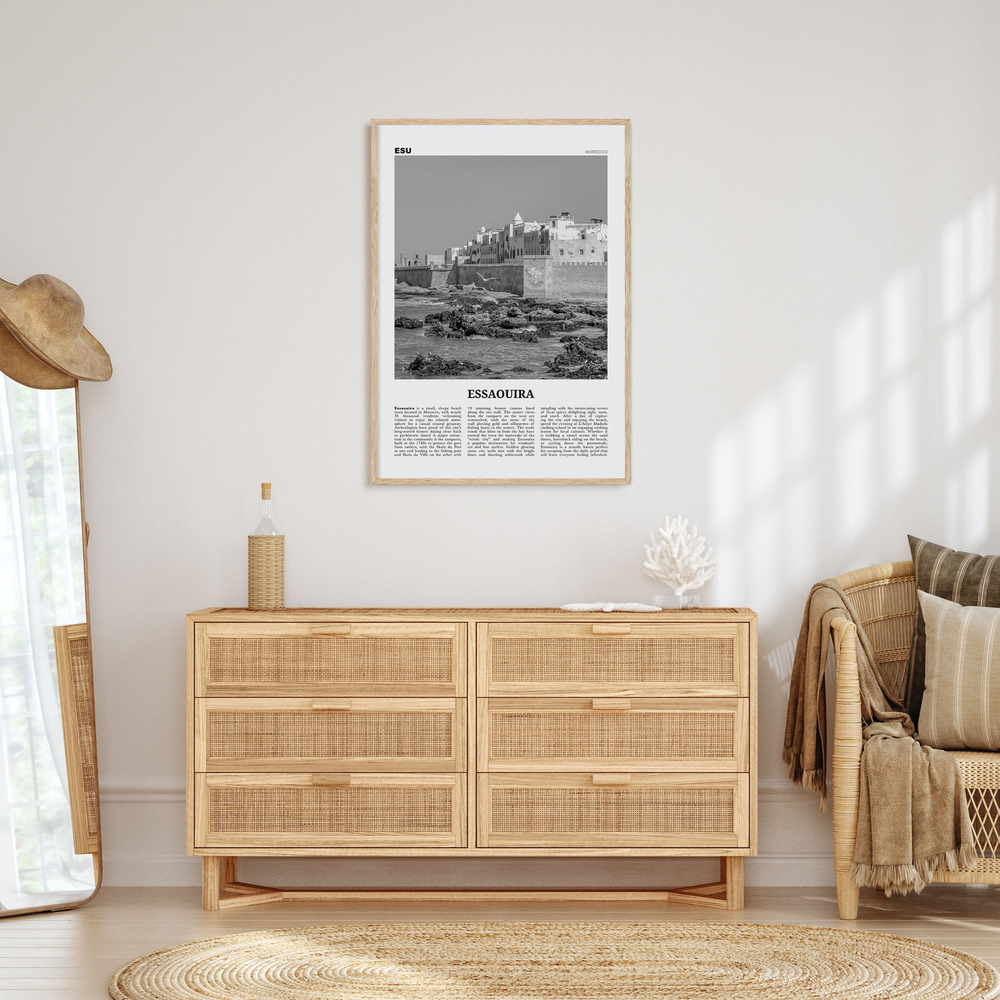 Essaouira Travel B&W Poster