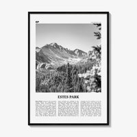 Estes Park Print Black and White, Estes Park Wall Art, Estes Park Poster, Estes Park Photo, Estes Park Décor, Estes Park Map, Colorado, USA