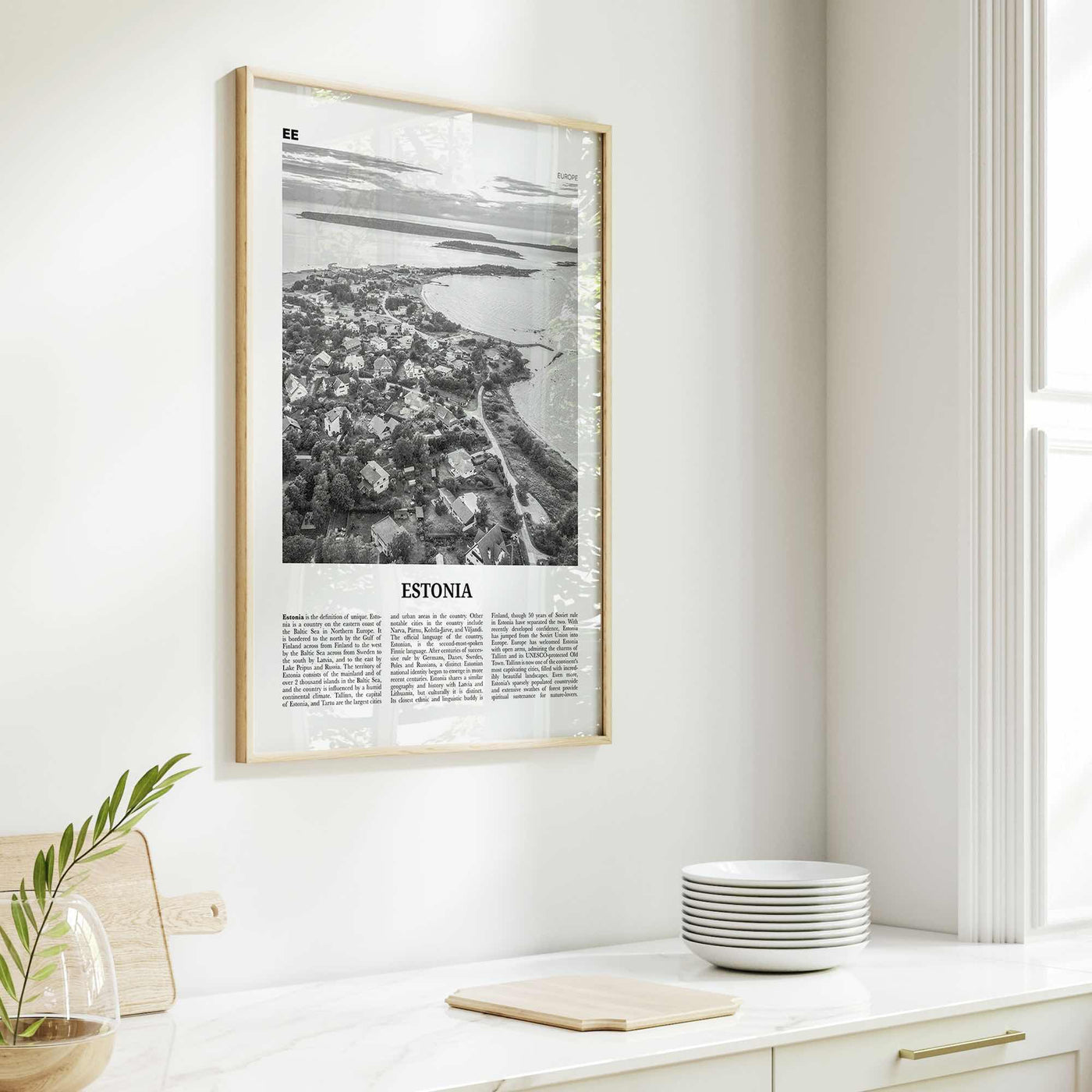 Estonia Print Black and White, Estonia Wall Art, Estonia Poster, Estonia Photo, Estonia Decor, Eesti, Vabariik, Estonian, Tallinn, Europe