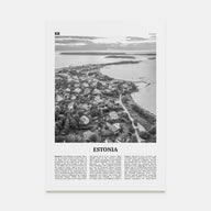 Estonia Travel B&W Poster