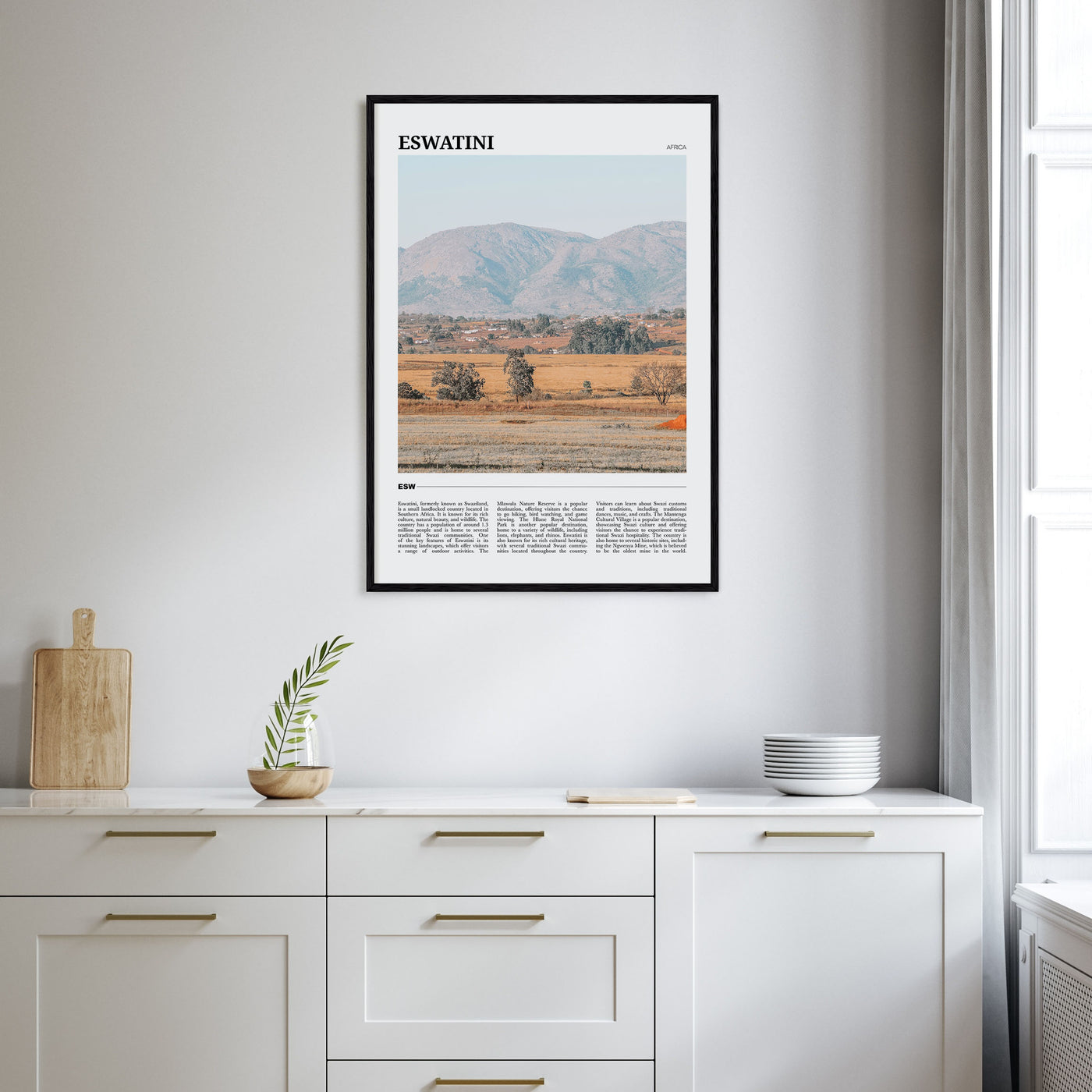 Eswatini Travel Color Poster