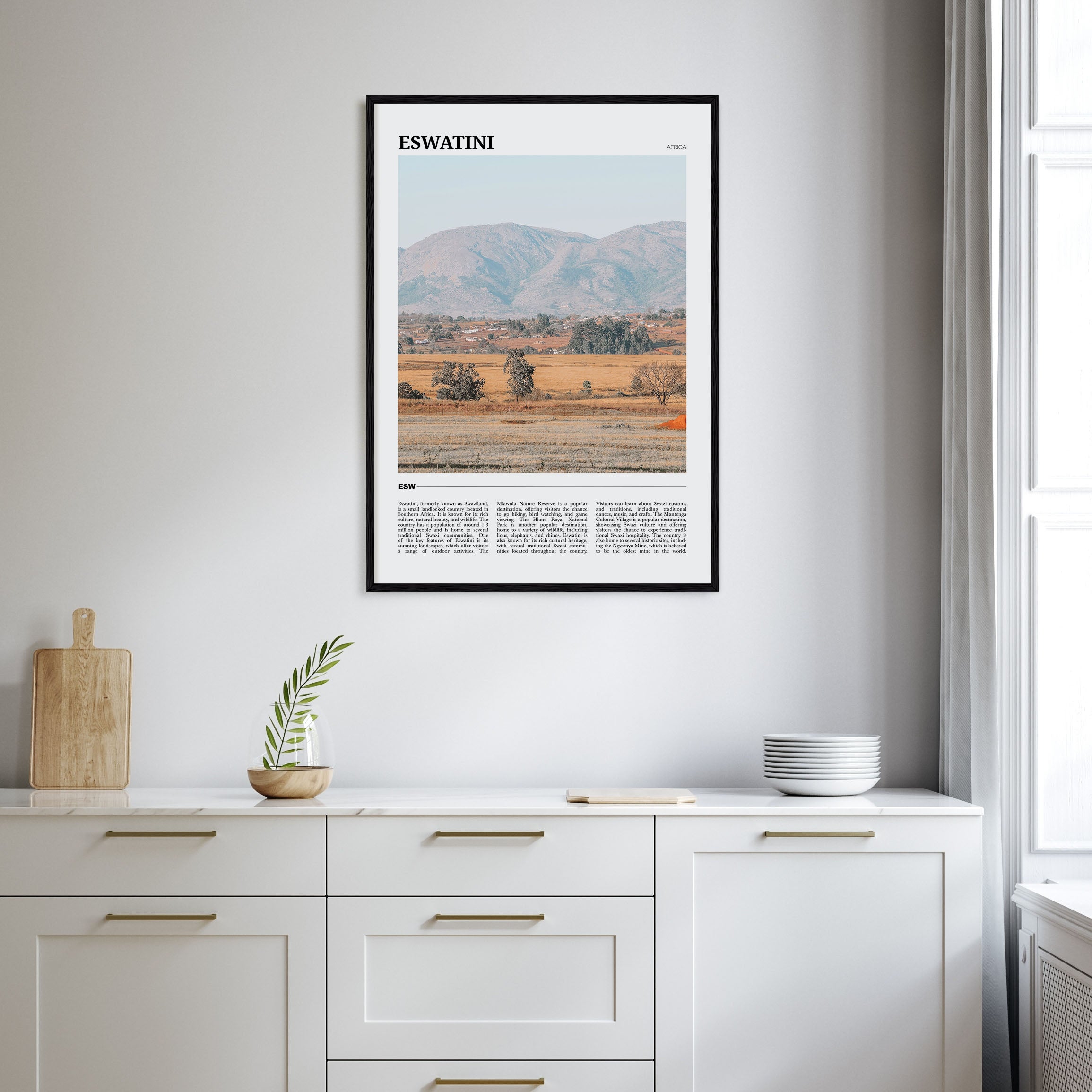 Eswatini Travel Color Poster