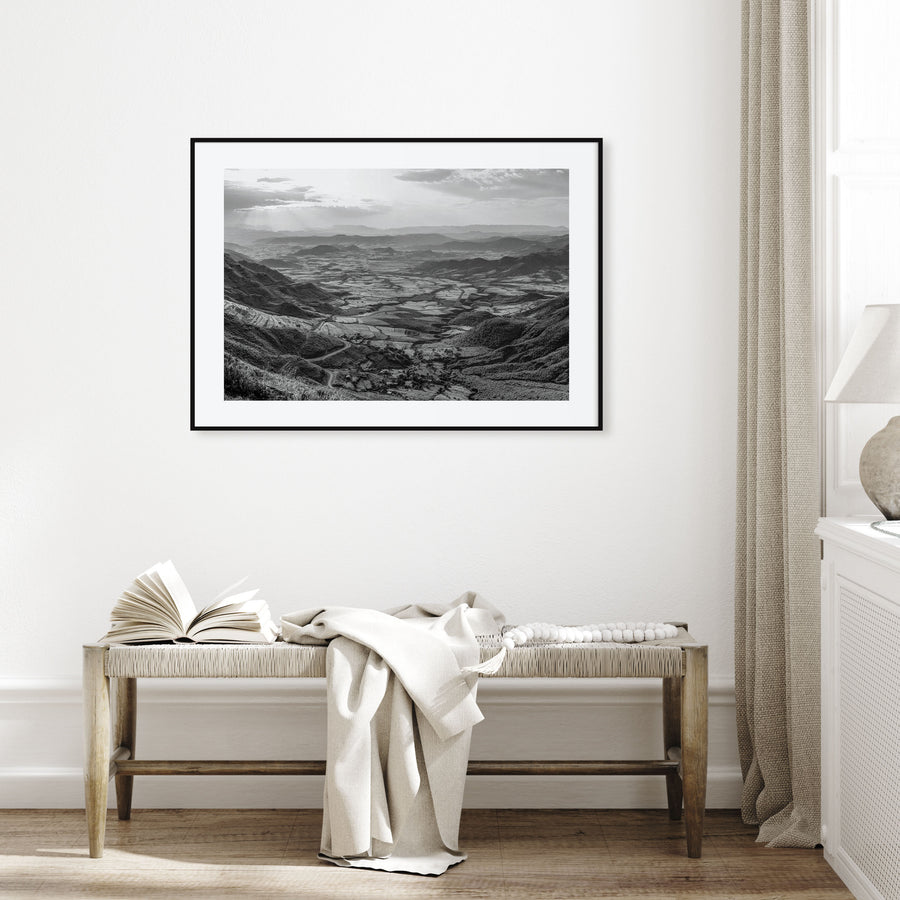 Ethiopia Landscape B&W Poster