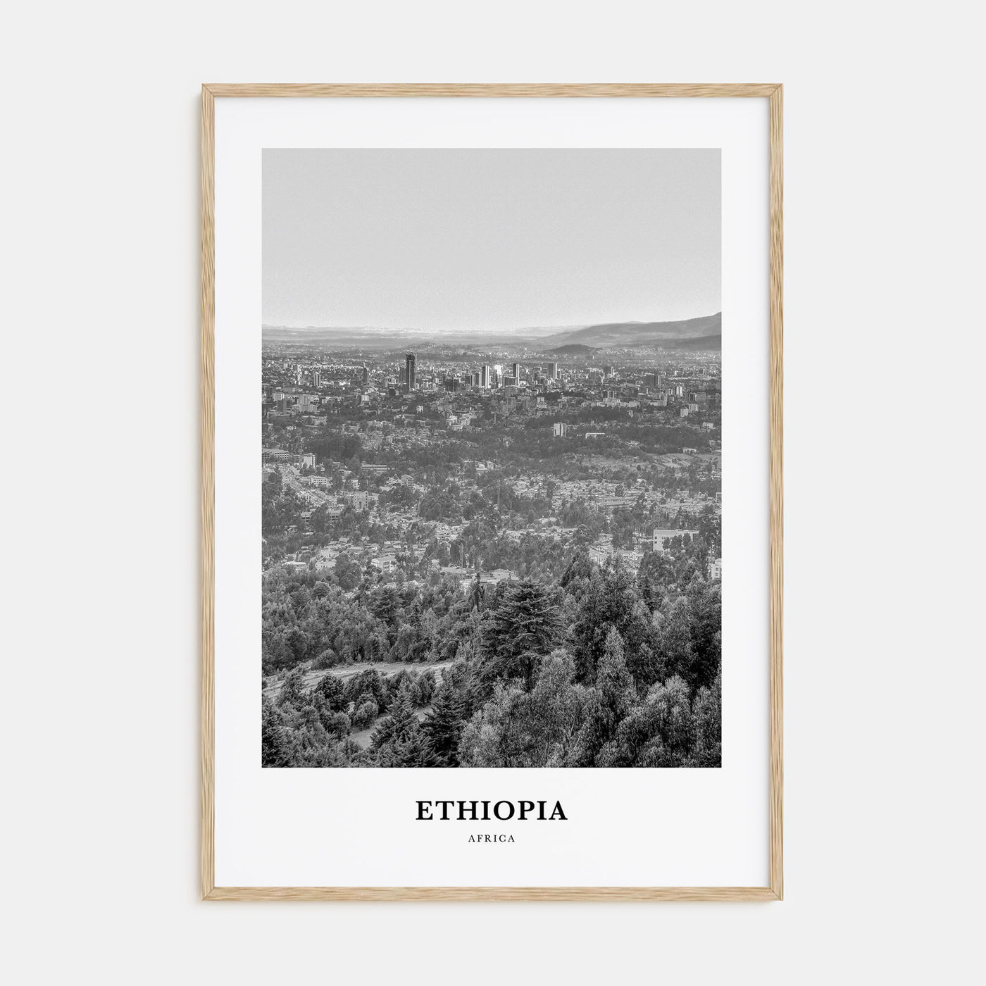 Ethiopia Portrait B&W No 2 Poster