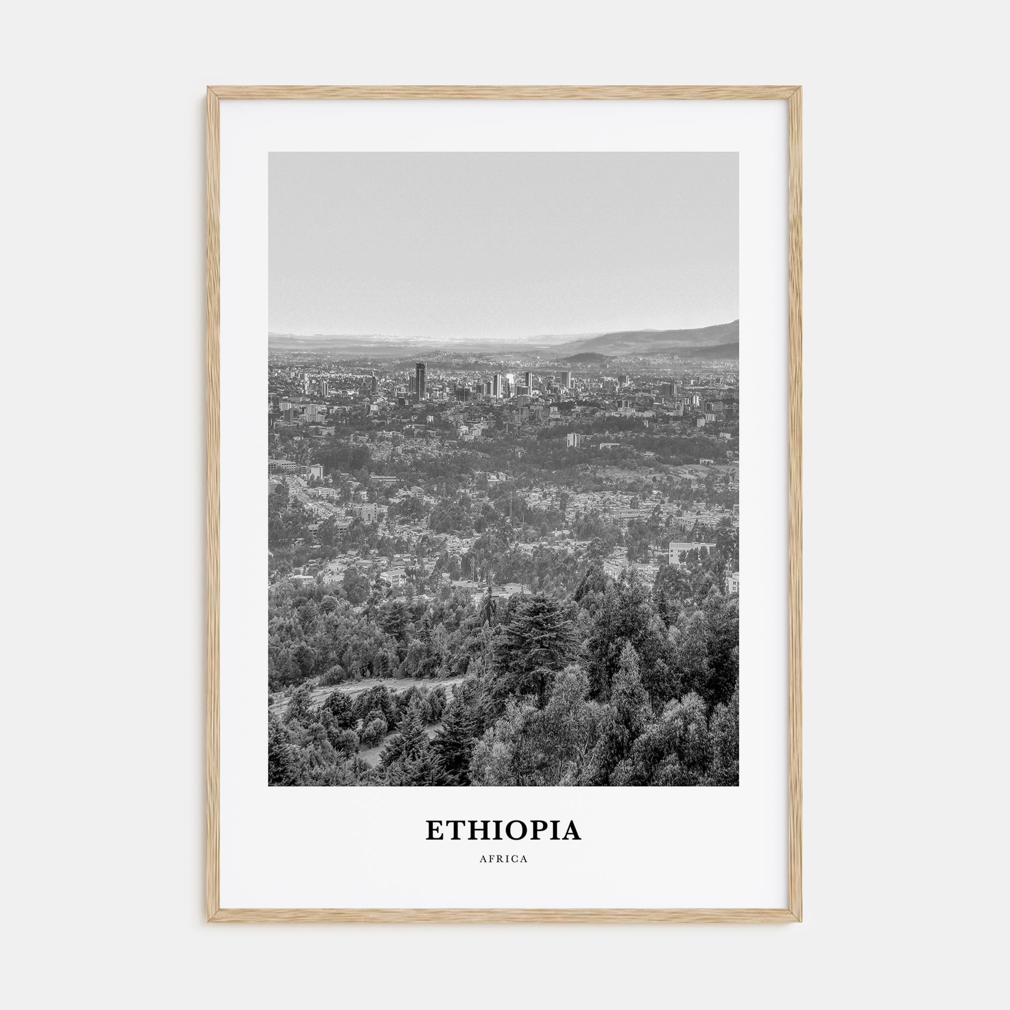 Ethiopia Portrait B&W No 2 Poster