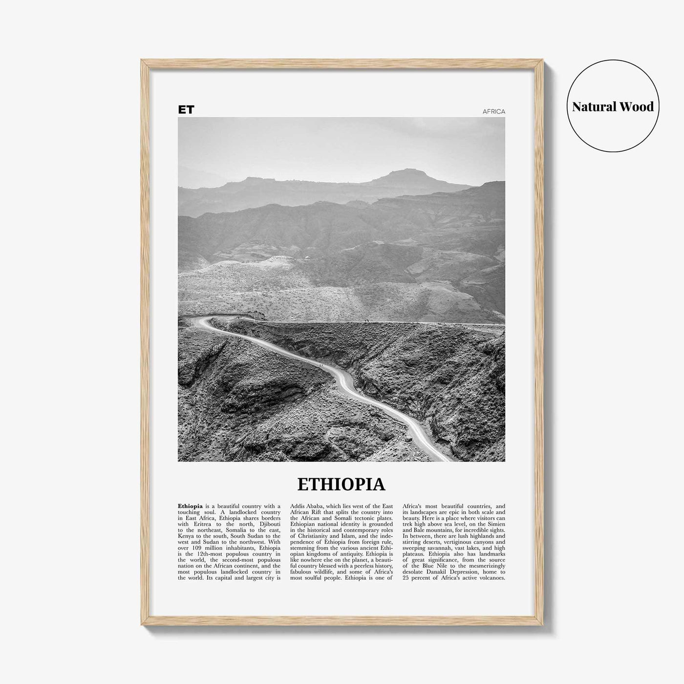 Ethiopia Print Black and White No 1, Ethiopia Wall Art, Ethiopia Poster, Ethiopia Photo, Ethiopia Wall Decor, Addis Ababa, Africa