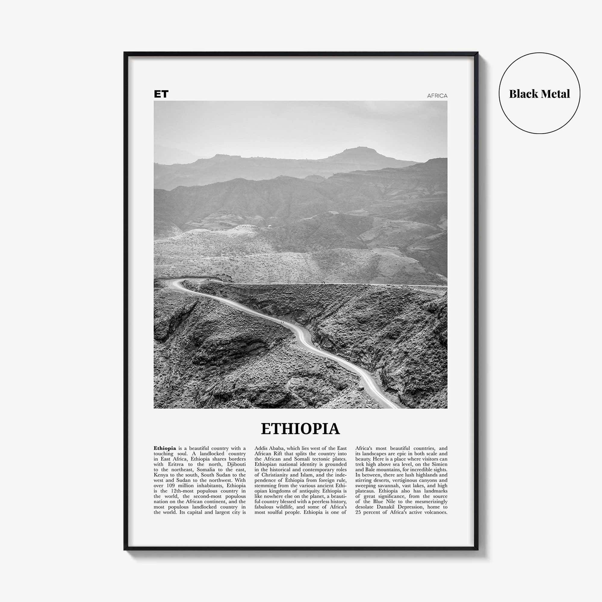 Ethiopia Print Black and White No 1, Ethiopia Wall Art, Ethiopia Poster, Ethiopia Photo, Ethiopia Wall Decor, Addis Ababa, Africa