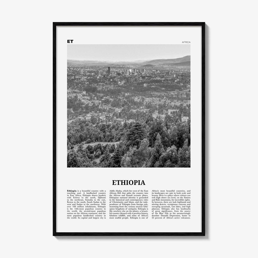 Ethiopia Print Black and White No 2, Ethiopia Wall Art, Ethiopia Poster, Ethiopia Photo, Ethiopia Wall Decor, Addis Ababa, Africa