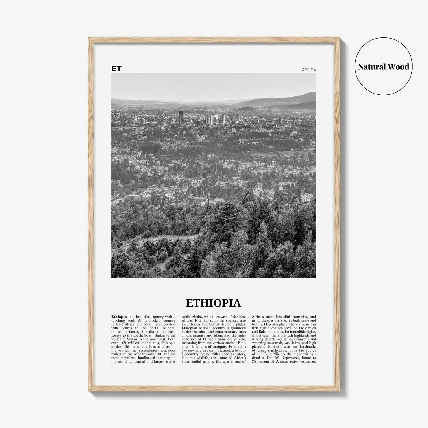 Ethiopia Print Black and White No 2, Ethiopia Wall Art, Ethiopia Poster, Ethiopia Photo, Ethiopia Wall Decor, Addis Ababa, Africa