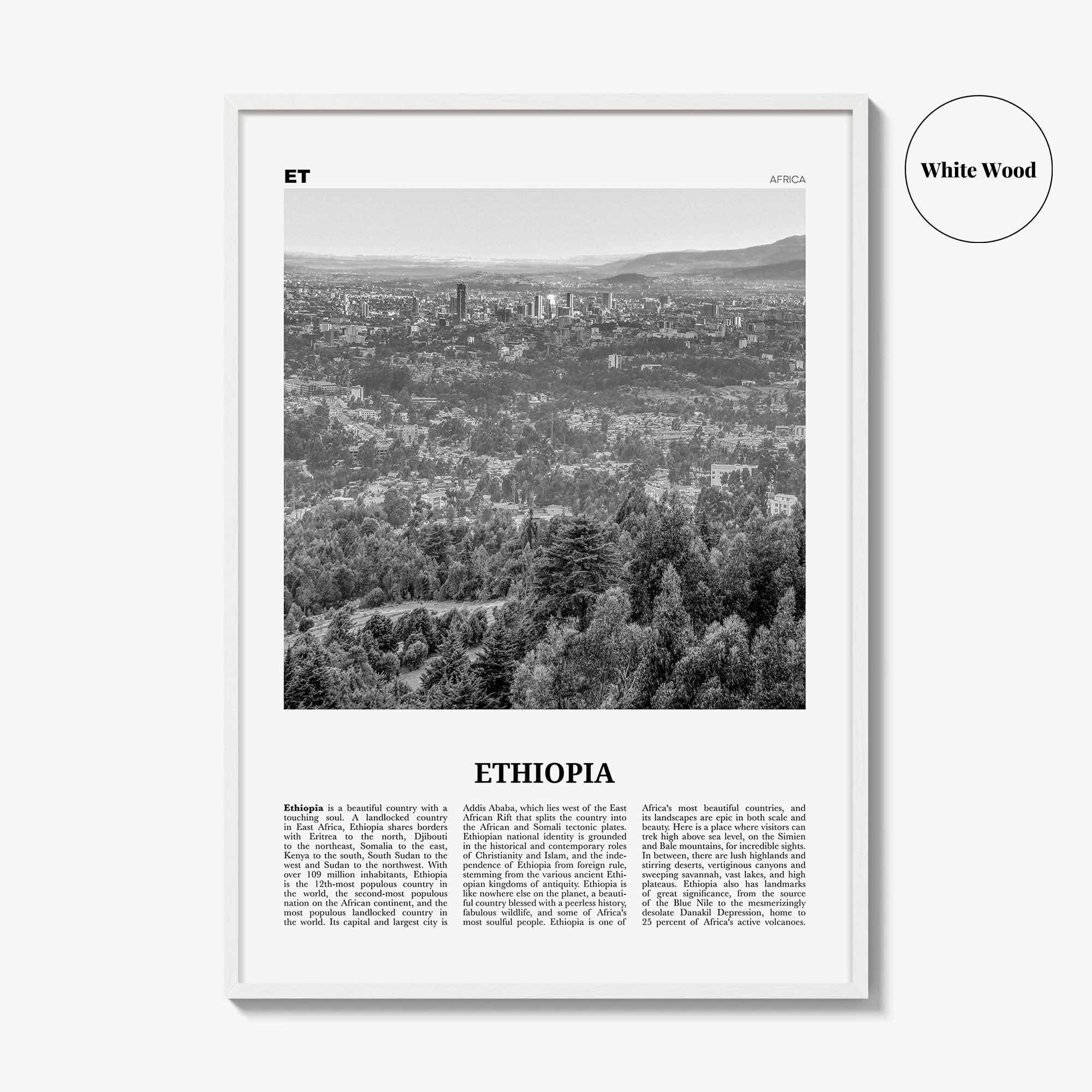 Ethiopia Print Black and White No 2, Ethiopia Wall Art, Ethiopia Poster, Ethiopia Photo, Ethiopia Wall Decor, Addis Ababa, Africa