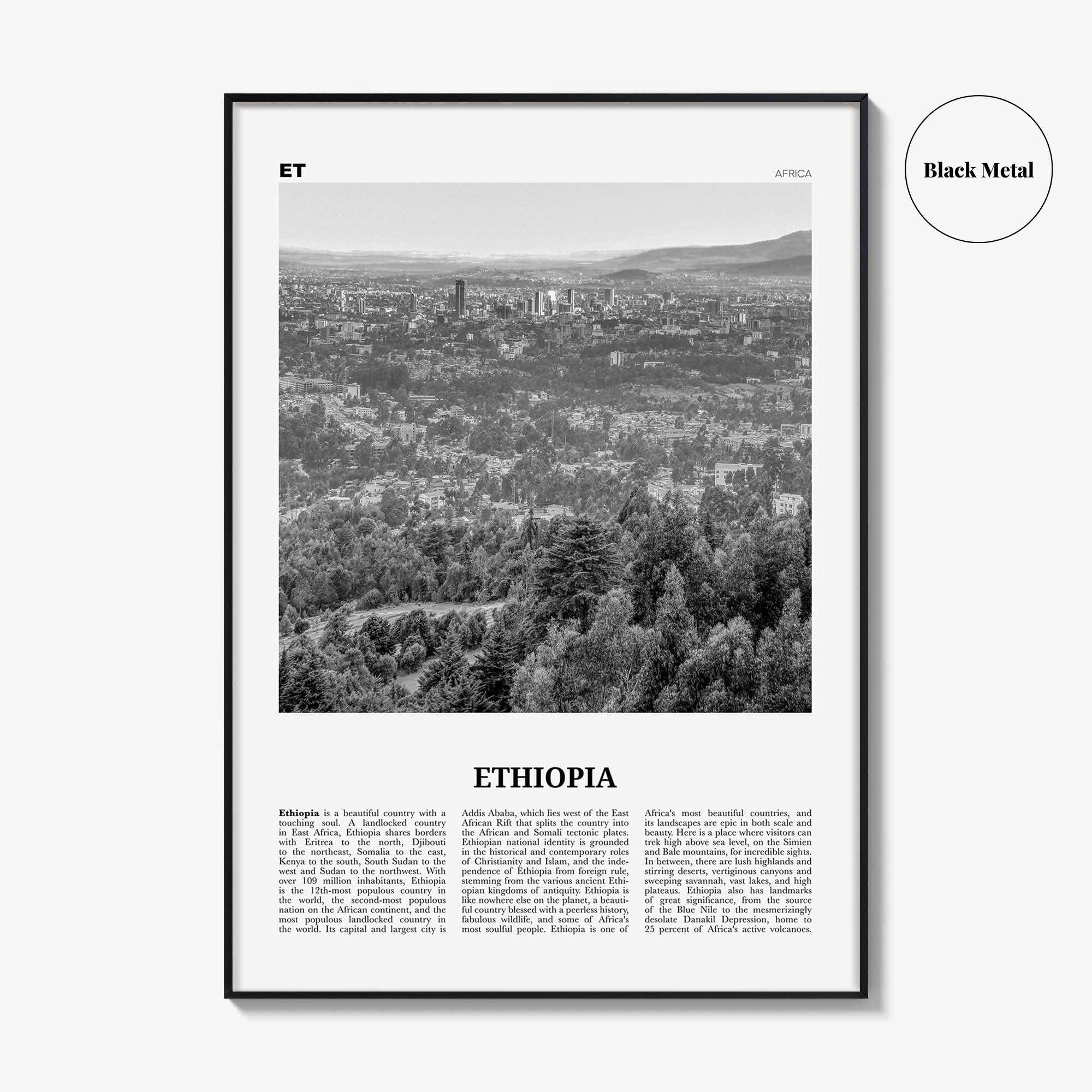 Ethiopia Print Black and White No 2, Ethiopia Wall Art, Ethiopia Poster, Ethiopia Photo, Ethiopia Wall Decor, Addis Ababa, Africa