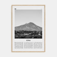 Etna Travel B&W Poster