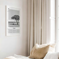 Etosha National Park Print Black and White, Etosha Wall Art, Etosha Poster, Etosha Photo, Etosha Wall Décor, Etosha Map, Africa, Namibia