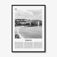 Etretat Print Black and White, Etretat Wall Art, Étretat Poster, Étretat Photo, Étretat Wall Décor, Étretat Map, France