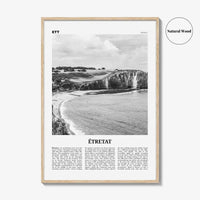 Etretat Print Black and White, Etretat Wall Art, Étretat Poster, Étretat Photo, Étretat Wall Décor, Étretat Map, France
