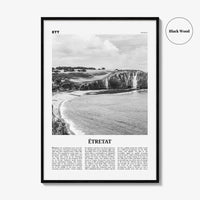 Etretat Print Black and White, Etretat Wall Art, Étretat Poster, Étretat Photo, Étretat Wall Décor, Étretat Map, France