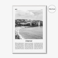 Etretat Print Black and White, Etretat Wall Art, Étretat Poster, Étretat Photo, Étretat Wall Décor, Étretat Map, France