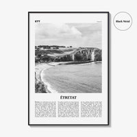 Etretat Print Black and White, Etretat Wall Art, Étretat Poster, Étretat Photo, Étretat Wall Décor, Étretat Map, France