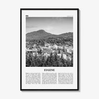 Eugene Print Black and White, Eugene Wall Art, Eugene Poster, Eugene Photo, Eugene Wall Décor, Oregon, USA, United States, North America