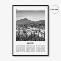 Eugene Print Black and White, Eugene Wall Art, Eugene Poster, Eugene Photo, Eugene Wall Décor, Oregon, USA, United States, North America
