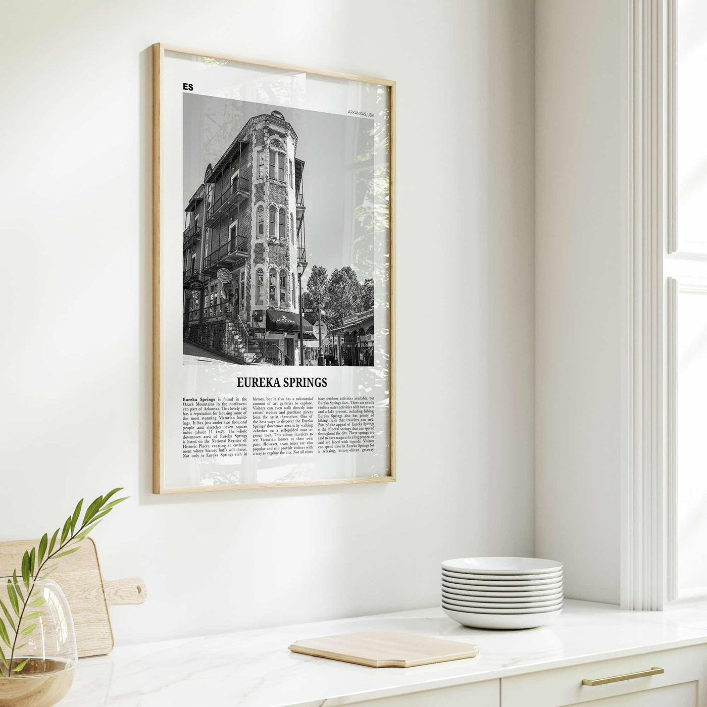 Eureka Springs Print Black and White, Eureka Springs Wall Art, Eureka Springs Poster, Eureka Springs Photo, Arkansas, USA