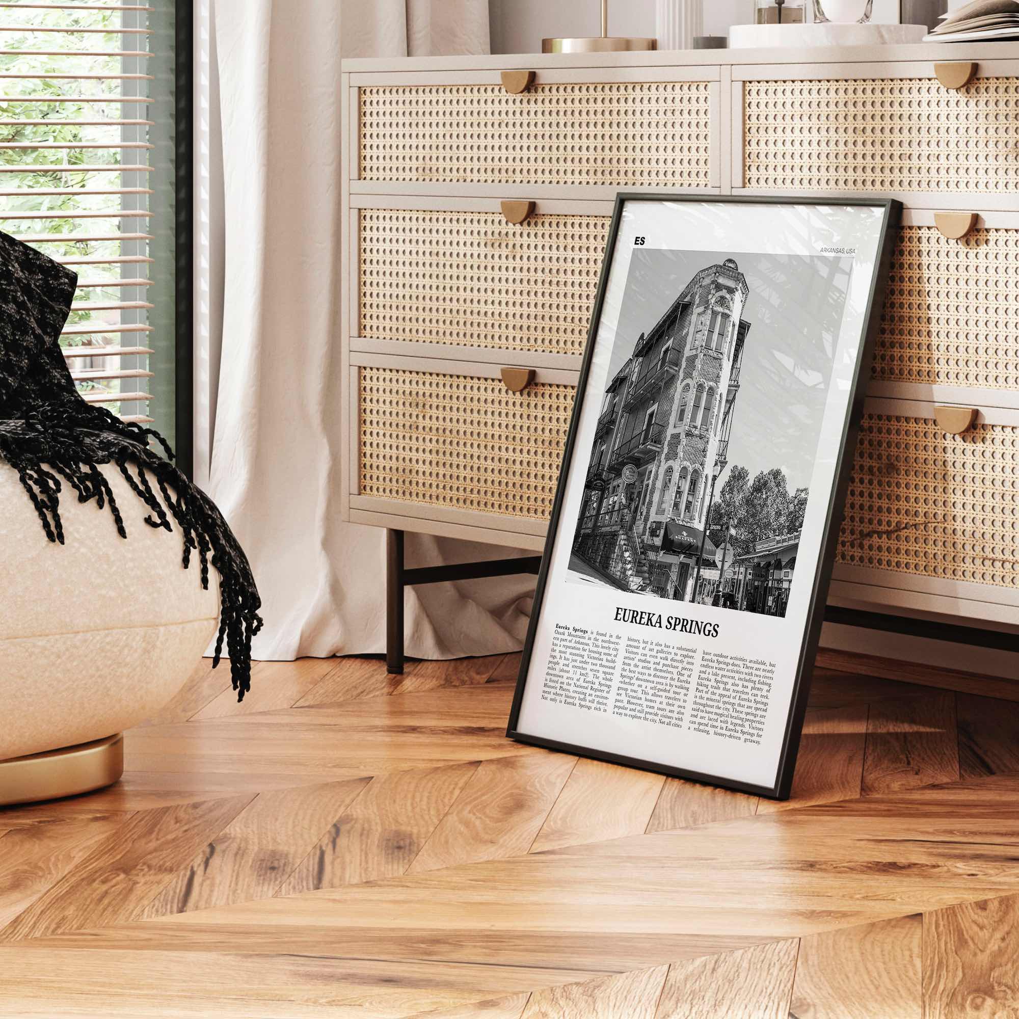 Eureka Springs Print Black and White, Eureka Springs Wall Art, Eureka Springs Poster, Eureka Springs Photo, Arkansas, USA