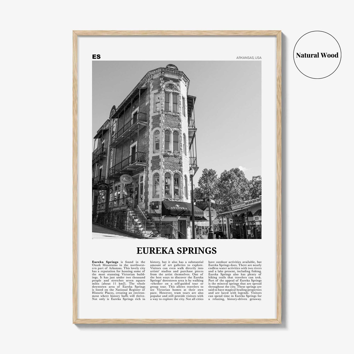 Eureka Springs Print Black and White, Eureka Springs Wall Art, Eureka Springs Poster, Eureka Springs Photo, Arkansas, USA