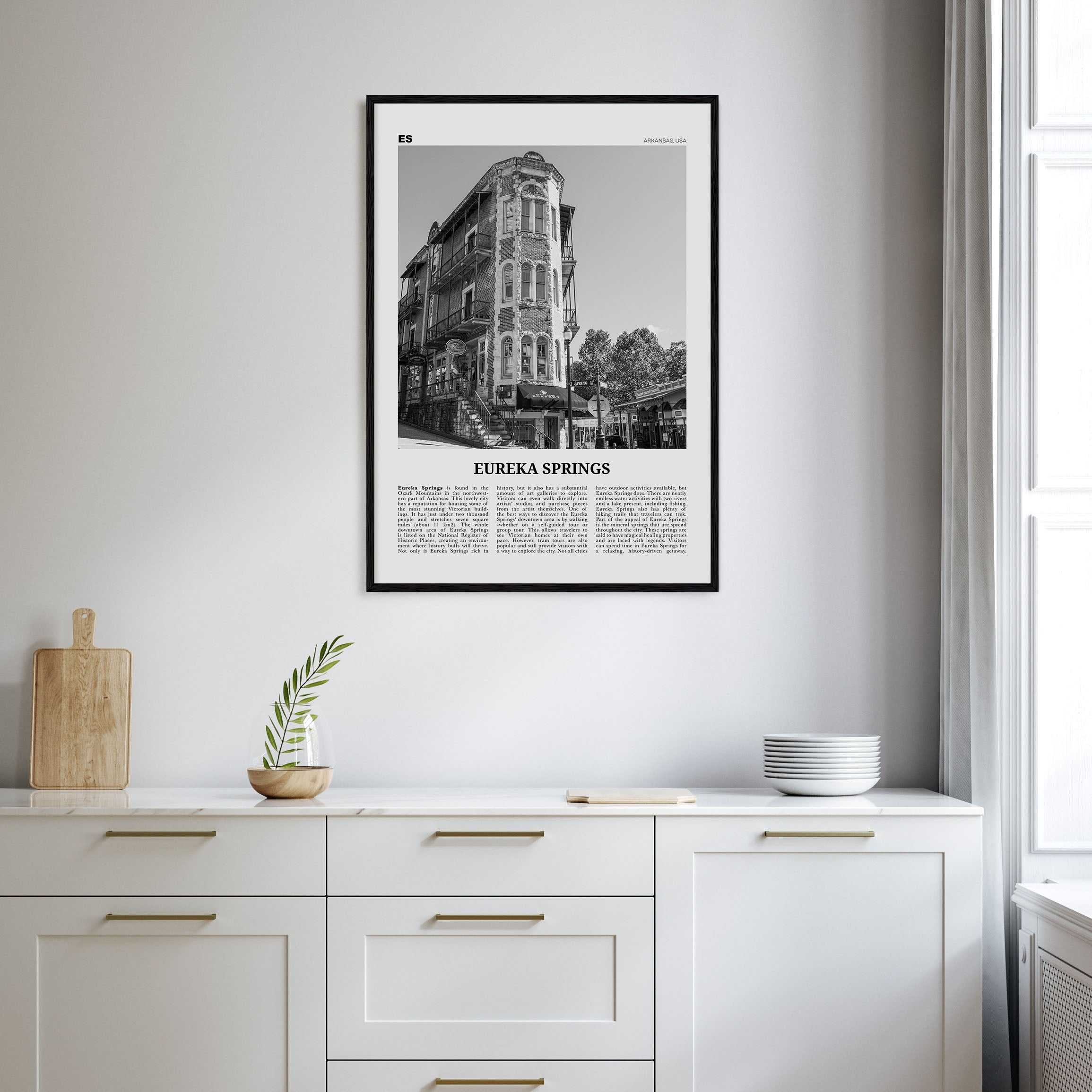 Eureka Springs Travel B&W Poster