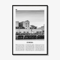 Eureka Print Black and White, Eureka Wall Art, Eureka Poster, Eureka Photo, Eureka Wall Décor, Eureka Map, California, USA