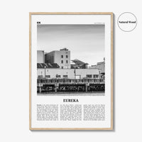 Eureka Print Black and White, Eureka Wall Art, Eureka Poster, Eureka Photo, Eureka Wall Décor, Eureka Map, California, USA