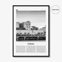 Eureka Print Black and White, Eureka Wall Art, Eureka Poster, Eureka Photo, Eureka Wall Décor, Eureka Map, California, USA