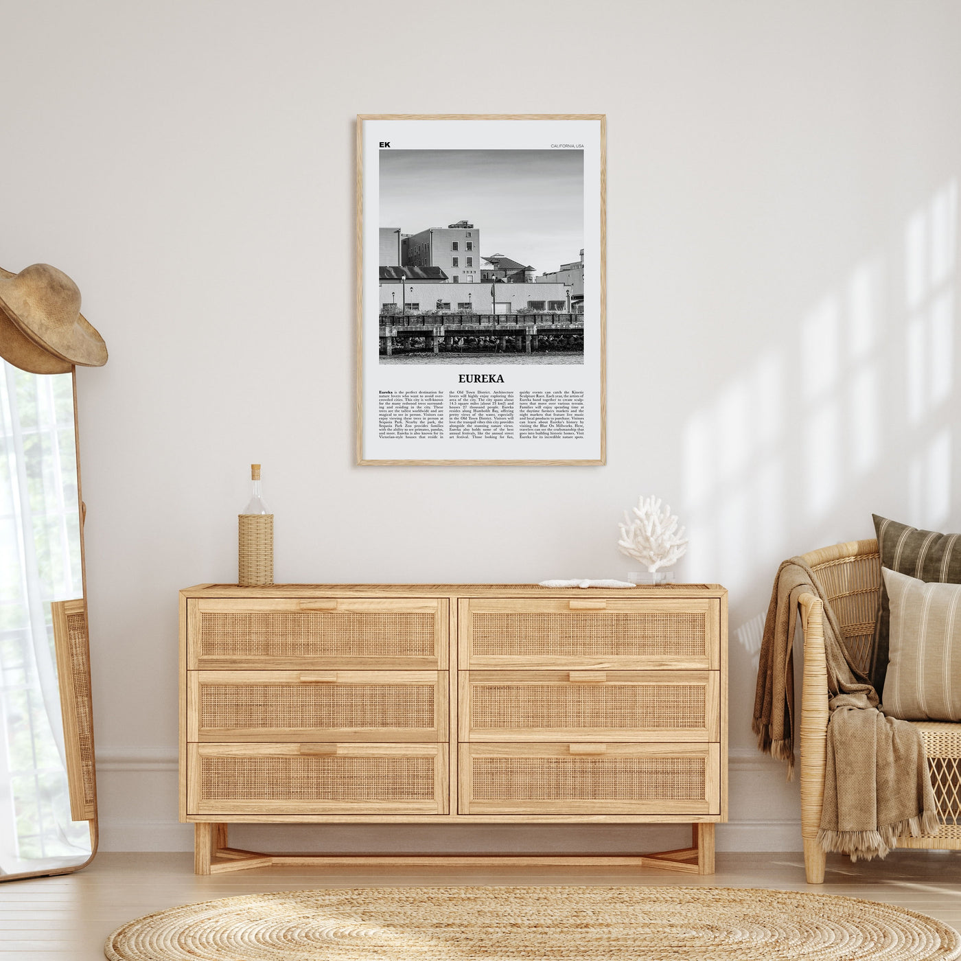 Eureka Travel B&W Poster
