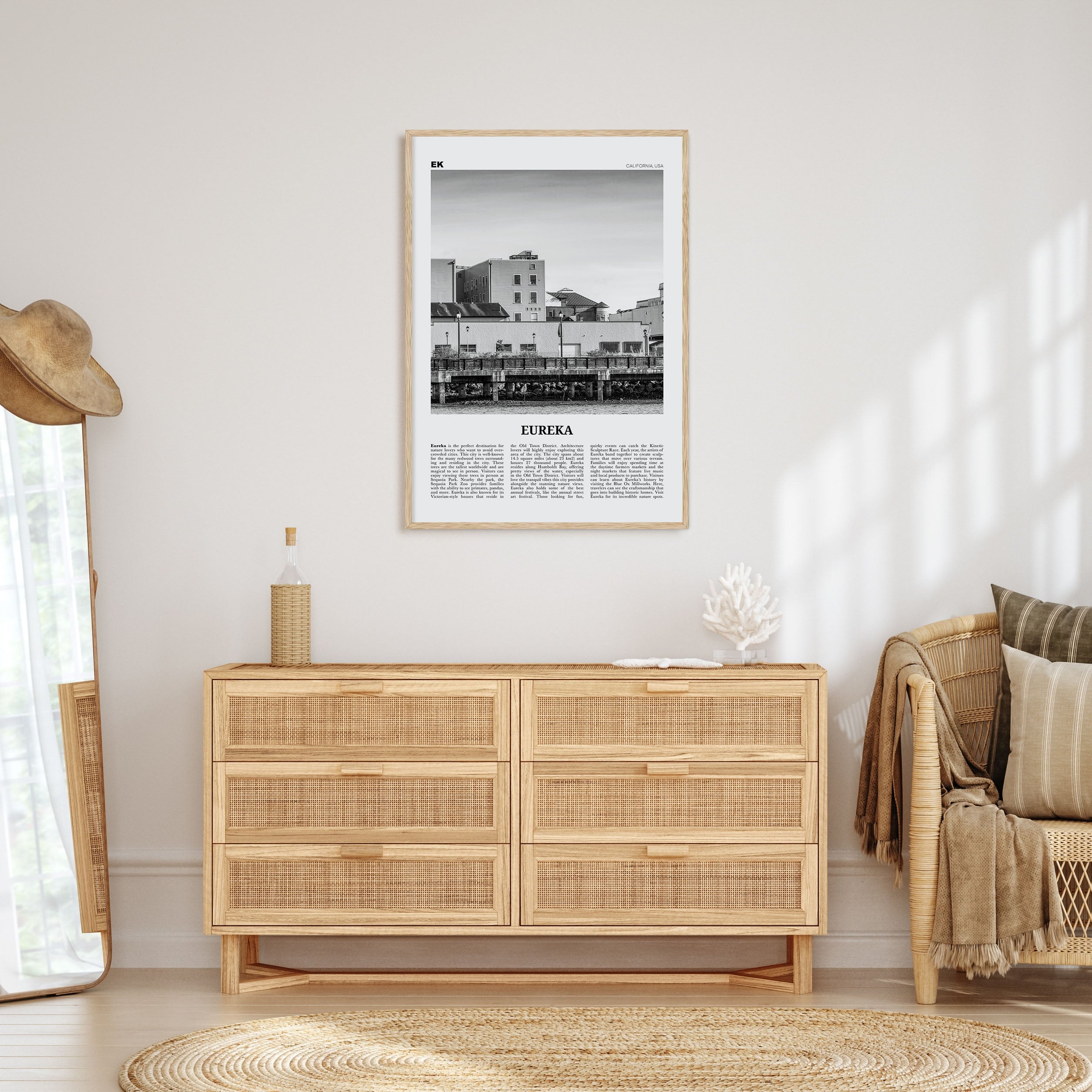 Eureka Travel B&W Poster
