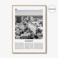 Evanston Print Black and White, Evanston Wall Art, Evanston Poster, Evanston Photo, Evanston Wall Décor, Illinois, USA, United States