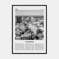 Evanston Travel B&W Poster