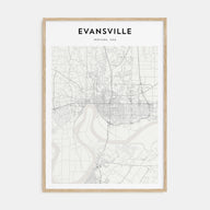 Evansville Map Portrait Poster