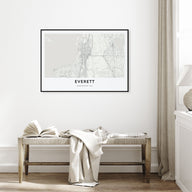 Everett Map Landscape Poster