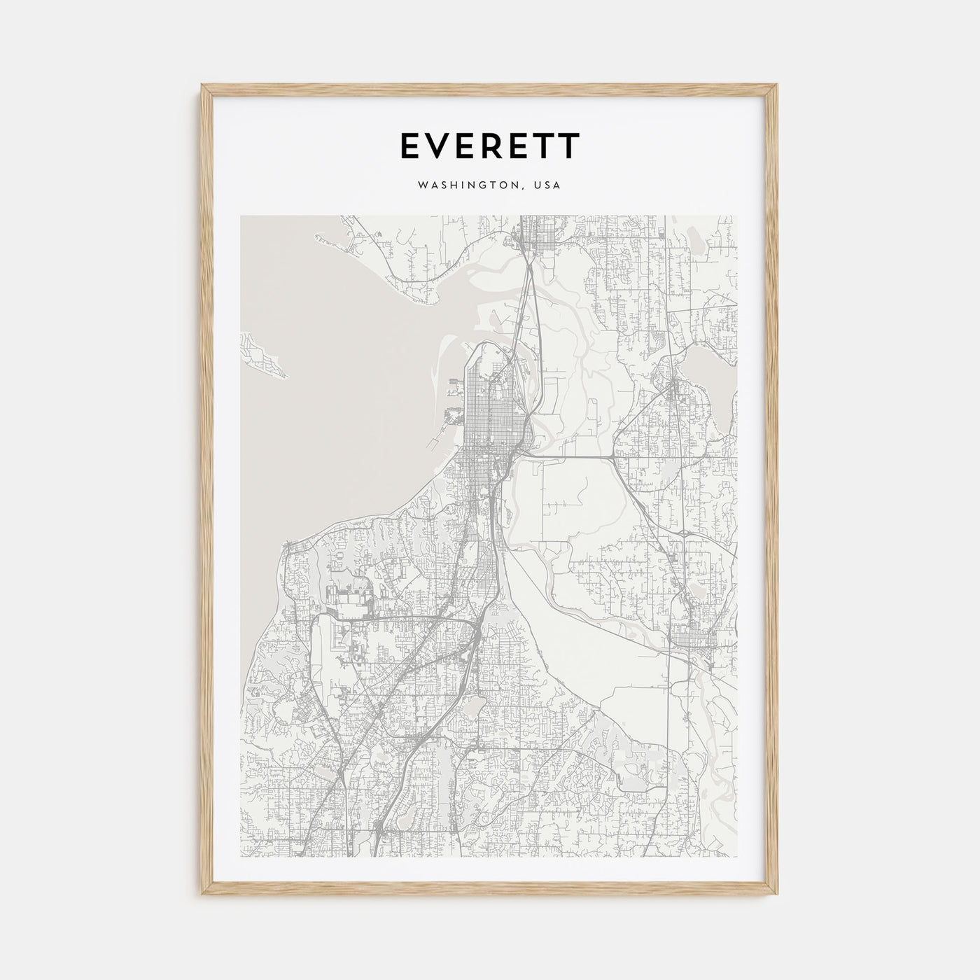 Everett Map Portrait Poster